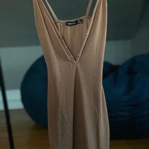 BooHoo Bodycon Snap Front Dress